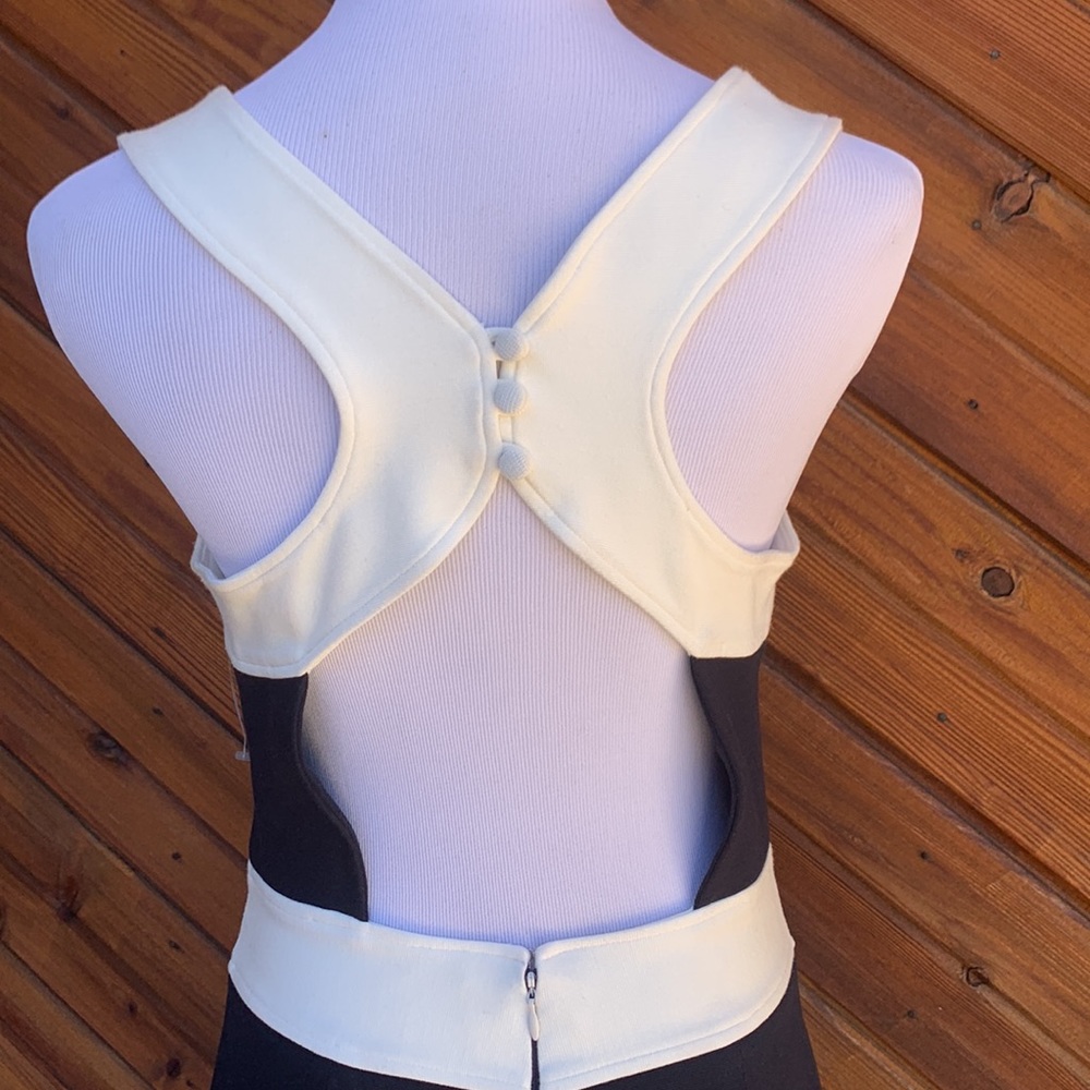 Milly of New York Colorblock Dress Navy Cream Size Large - Picture 5 of 10